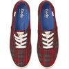image:imageKeds Womens Champion Seasonal LaceUp Fashion SneakerRedMulti Tartan Plaid Canvas