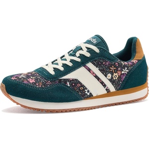 image:imageKeds Womens Rena Lace Up SneakerDark TealHoney Woodloand Floral NylonSuede