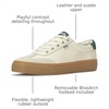 image:imageKeds Womens Jump Kick TToe Fashion SneakerEgretOatmealForest LeatherSuede