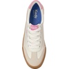image:imageKeds Womens Jump Kick TToe Fashion SneakerSnow WhiteHot Pink LeatherSuede