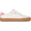 image:imageKeds Womens Jump Kick TToe Fashion SneakerSnow WhiteHot Pink LeatherSuede