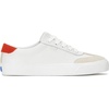 image:imageKeds Womens Jump Kick TToe Fashion SneakerSnow WhiteRed LeatherSuede