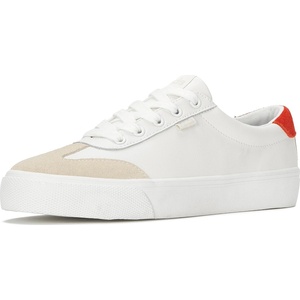 image:imageKeds Womens Jump Kick TToe Fashion SneakerSnow WhiteRed LeatherSuede