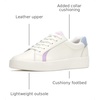 image:imageKeds Womens Pursuit Lace Up SneakersSnow WhiteDenim Leather