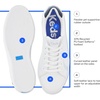 image:imageKeds Womens Pursuit Lace Up SneakersWhiteBlue Leather