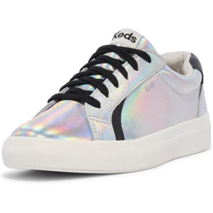 image:imageKeds Womens Pursuit Lace Up SneakersSilver Iridescent Leather