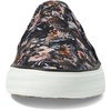 image:imageKeds Womens Double Decker Slip On Fashion SneakerBlackMulti Floral Canvas