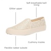 image:imageKeds Womens Double Decker Slip On Fashion SneakerCream Glitter