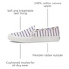 image:imageKeds Womens Double Decker Slip On Fashion SneakerWhiteBlue Stripe Canvas