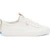image:imageKeds Womens Kickback Canvas Slip on SneakerWhite Leather Metallic Pop