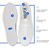 image:imageKeds Womens Kickback Canvas Slip on SneakerWhiteCognac Heavy Twill