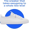 image:imageKeds Womens Kickback Canvas Slip on SneakerWhiteCognac Heavy Twill