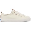 image:imageKeds Womens Kickback Canvas Slip on SneakerWhiteCognac Heavy Twill