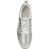 image:imageKeds Womens Skyler Lace Up SneakersSilver Distressed Metallic Leather