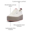 image:imageKeds Womens Skyler Lace Up SneakersWhite Heavy Twill