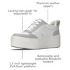 image:imageKeds Womens Skyler Lace Up SneakersWhiteGrey Leather