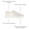 image:imageKeds Womens Triple Kick SneakerBeige Mesh Canvas