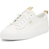 White Leather Metallic Pop