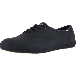 image:imageKeds Womens Champion Leather Lace Up SneakersBlack Leather