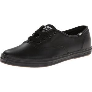 image:imageKeds Womens Champion Leather Lace Up SneakersBlackBlack Leather