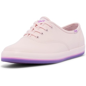 image:imageKeds Womens Champion Leather Lace Up SneakersPinkPurple Bottom Foxing Stripe