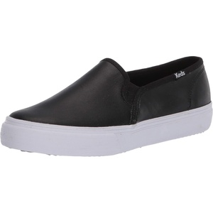 image:imageKeds Womens Double Decker Slip On Fashion SneakerBlack Leather