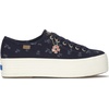 image:imageKeds Womens Triple Up Lace Up SneakerFloral Chambray