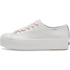 image:imageKeds Womens Triple Up Lace Up SneakerWhite Pearlized Ballet Leather